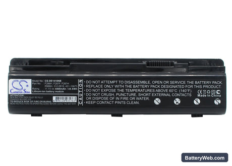 Dell Inspiron 1410 Replacement Battery, 11.1V, 4400mAh, Li-ion 1