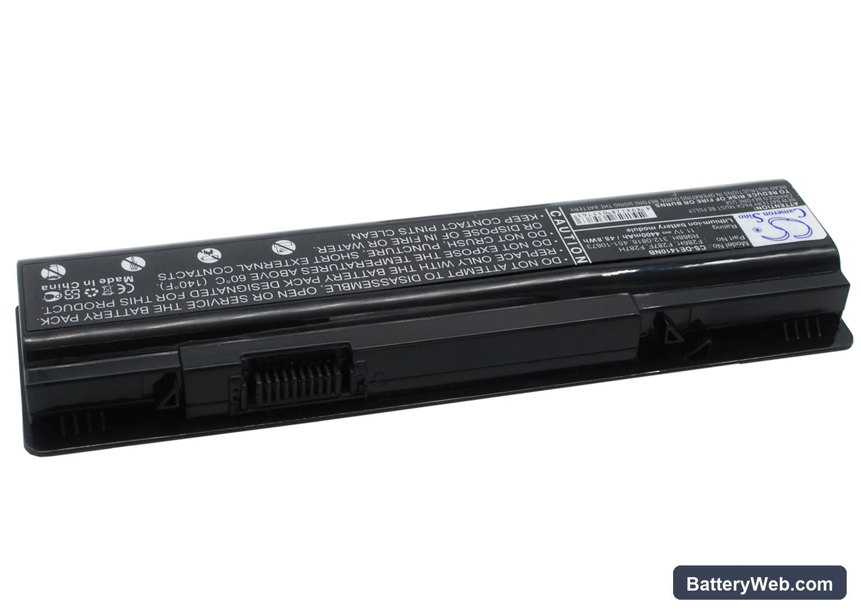 Dell Inspiron 1410 Replacement Battery, 11.1V, 4400mAh, Li-ion 3