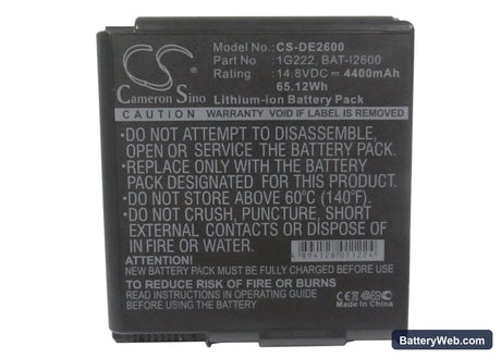Dell Inspiron 2600 Replacement Battery, 14.8V, 4400mAh, Li-ion 5