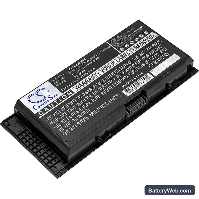Dell Precision M4600 Replacement Battery, 11.1V, 6600mAh, Li-ion 1