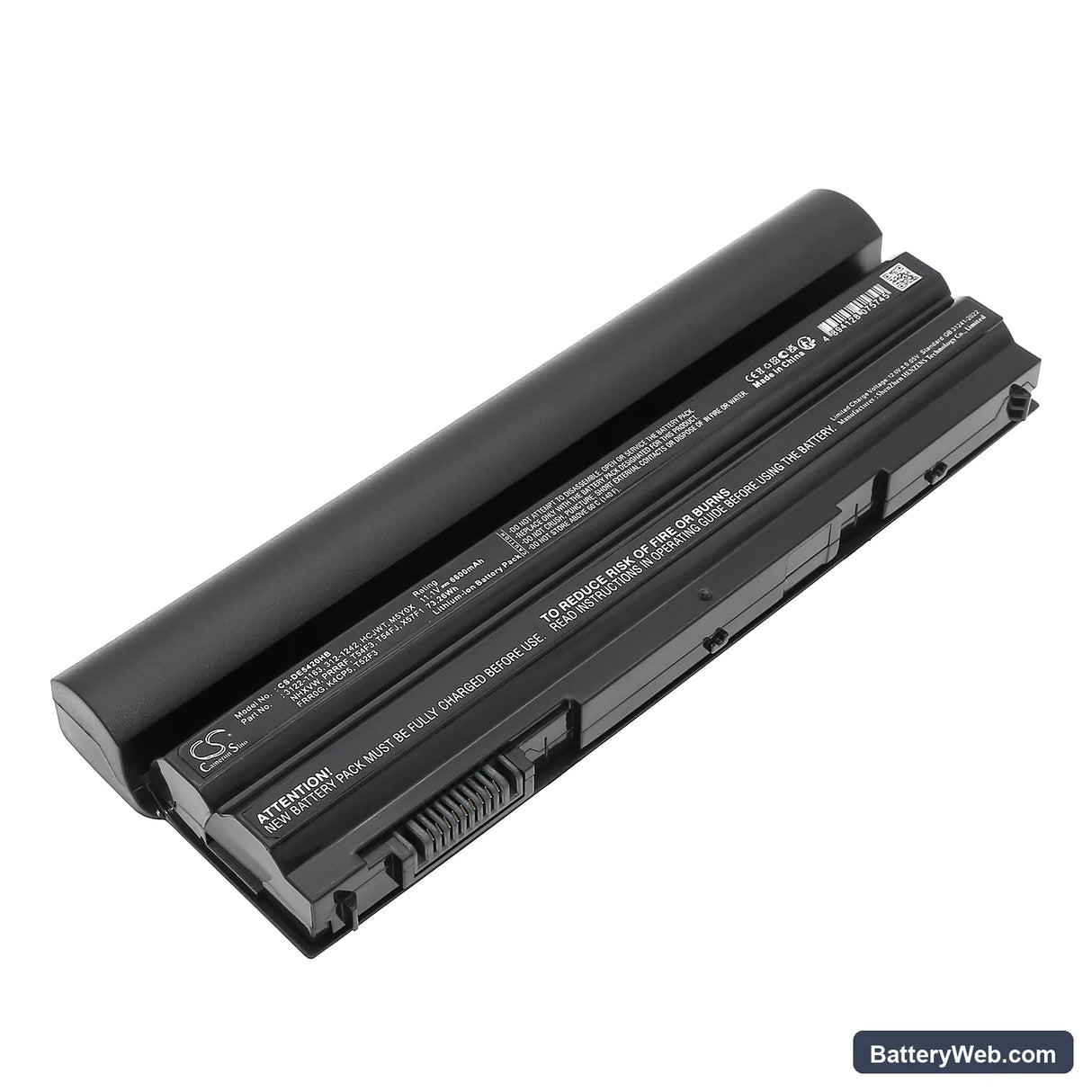 Dell Latitude E5420 Replacement Battery, 11.1V, 6600mAh, Li-ion 1