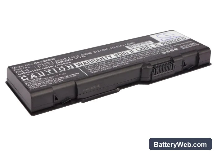 Dell Inspiron 6000 Replacement Battery, 11.1V, 4400mAh, Li-ion 1