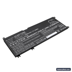 Dell DNCWSCB6106B Replacement Battery, 15.2V, 3400mAh, Li-ion 1