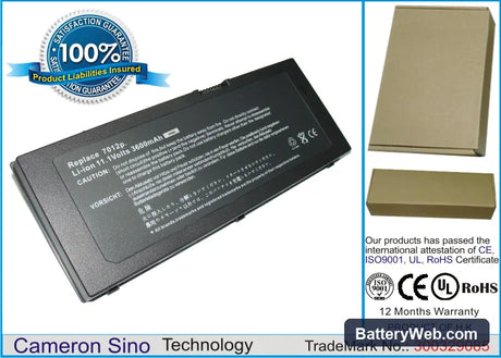 Dell Latitude CS Replacement Battery, 11.1V, 3600mAh, Li-ion 1