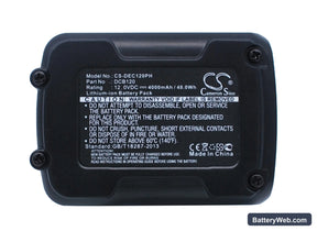 DeWalt 12V MAX Li-ion Replacement Battery, 12V, 4000mAh, Li-ion 1