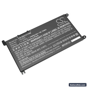 Dell Chromebook 3110 Replacement Battery, 11.4V, 3400mAh, Li-Polymer 1