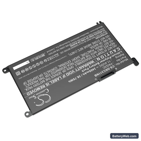 Dell Chromebook 3110 Replacement Battery, 11.4V, 3400mAh, Li-Polymer 2