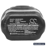 DeWalt DC600 Screwdriver Replacement Battery, 3.6V, 3300mAh, Ni-MH 3