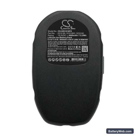 DeWalt DCD925 Replacement Battery, 18V, 4000mAh, Li-ion 5