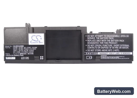 Dell Latitude D420 Replacement Battery, 11.1V, 3600mAh, Li-ion 5