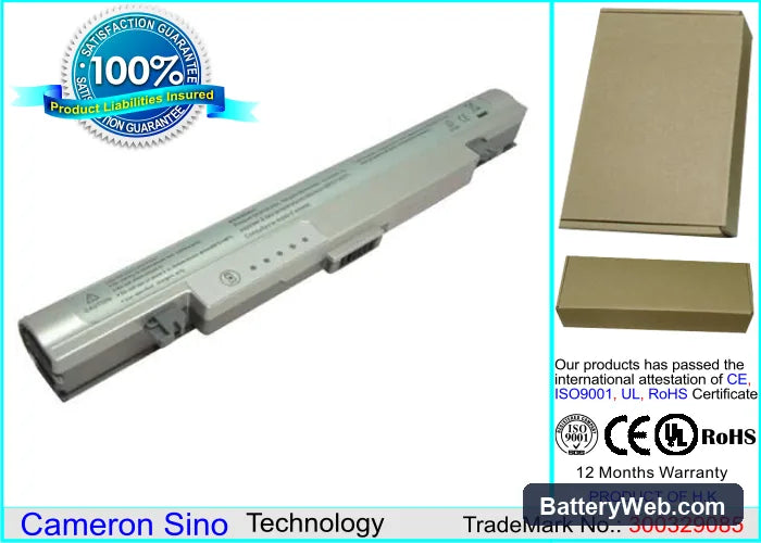 Dell Latitude X1 Replacement Battery, 11.1V, 2200mAh, Li-ion 1