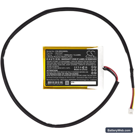 idealens K2 Replacement Battery, 3.8V, 3800mAh, Li-Polymer 3