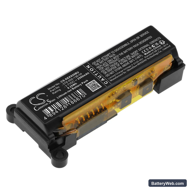 Dell Controller Card DGK85 Replacement Battery, 3.7V, 2500mAh, Li-ion 1