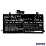 Dell Latitude 12 5285 Replacement Battery, 11.4V, 2550mAh, Li-Polymer 3