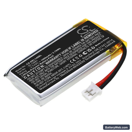 Deli 14951w Replacement Battery, 3.7V, 1000mAh, Li-Polymer 1