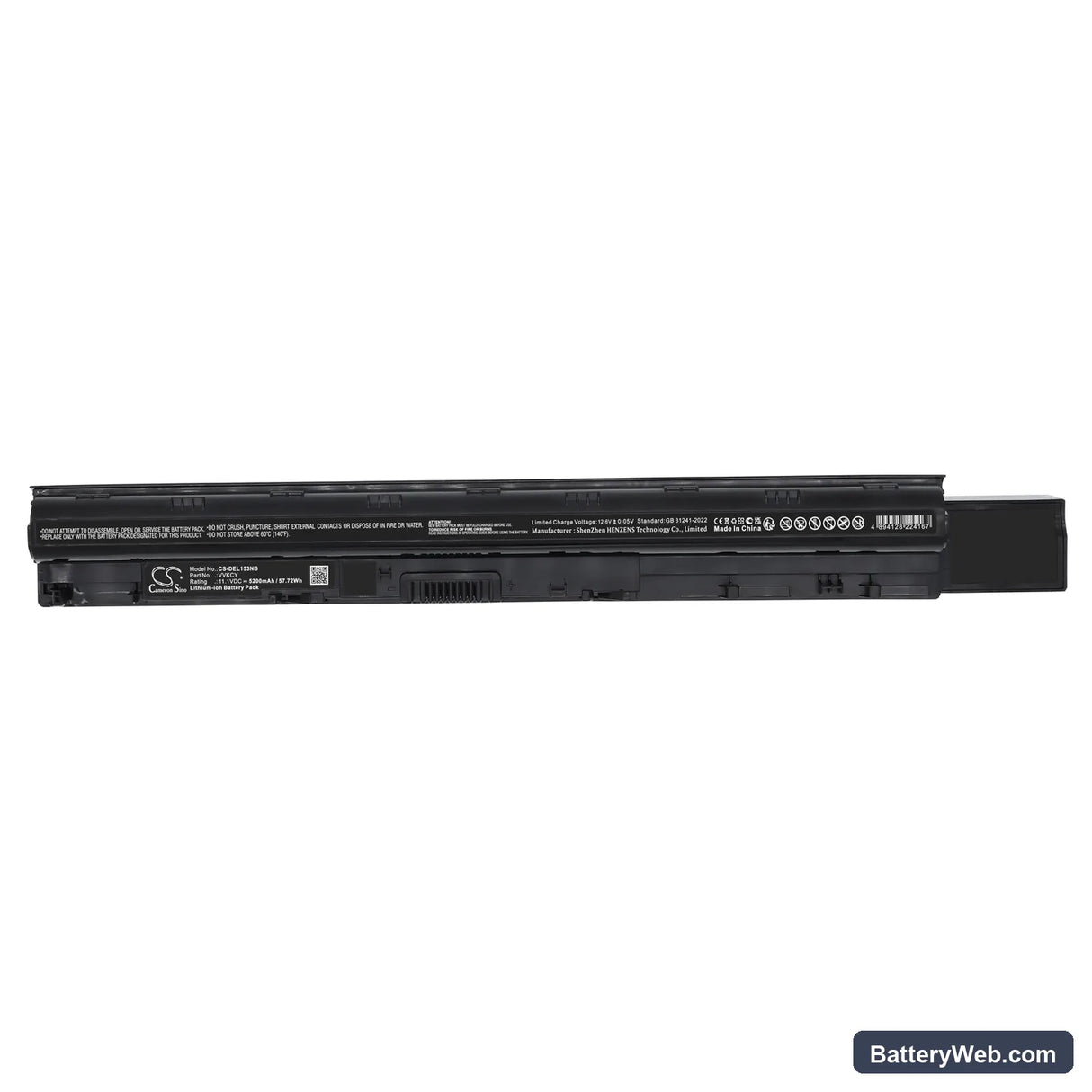 Dell Latitude 15 3570 Replacement Battery, 11.1V, 5200mAh, Li-ion 5