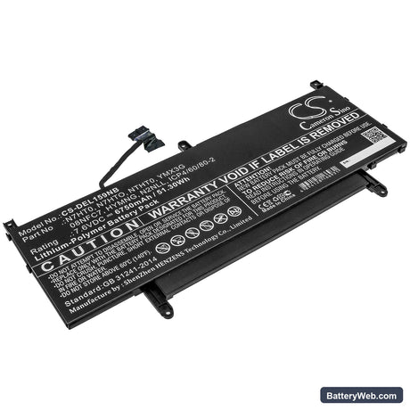 Dell Latitude 15 9510 WPK5N Replacement Battery, 7.6V, 6750mAh, Li-Polymer 1