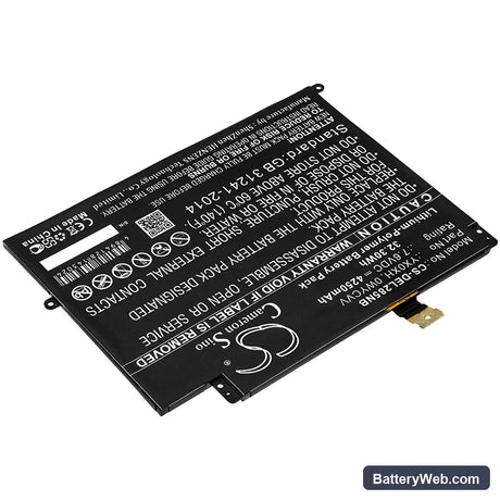 Dell Latitude 7285 Replacement Battery, 7.6V, 4250mAh, Li-Polymer 2