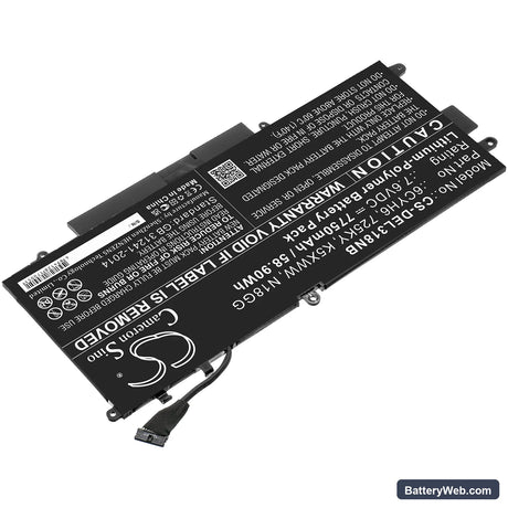 Dell N003L7390-C-D1606FTCN Replacement Battery, 7.6V, 7750mAh, Li-Polymer 2