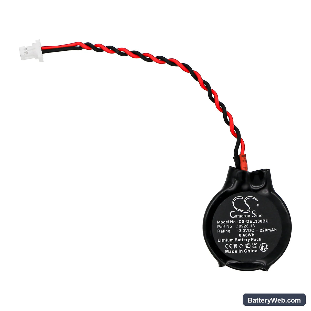 Dell Latitude 3330 Replacement Battery, 3V, 220mAh, Lithium 3