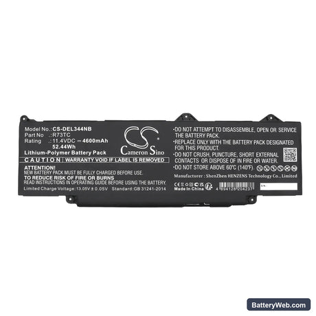 Dell Precision 3480 Replacement Battery, 11.4V, 4600mAh, Li-ion 5