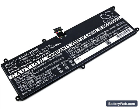 Dell Latitude 11 5175 Replacement Battery, 7.6V, 4600mAh, Li-Polymer 1