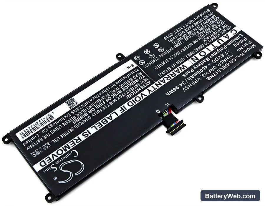 Dell Latitude 11 5175 Replacement Battery, 7.6V, 4600mAh, Li-Polymer 2