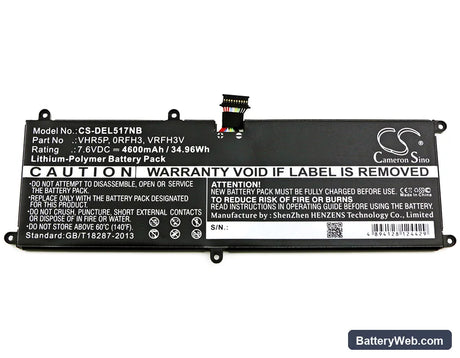Dell Latitude 11 5175 Replacement Battery, 7.6V, 4600mAh, Li-Polymer 3