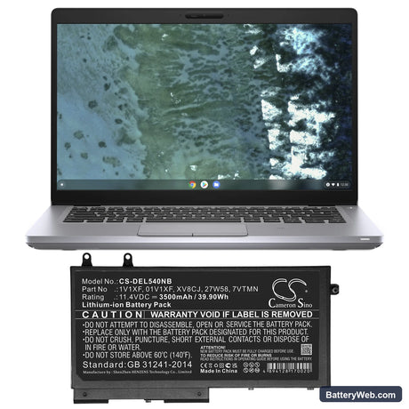 Dell Latitude 5400 Chromebook Replacement Battery, 11.4V, 3500mAh, Li-ion 7
