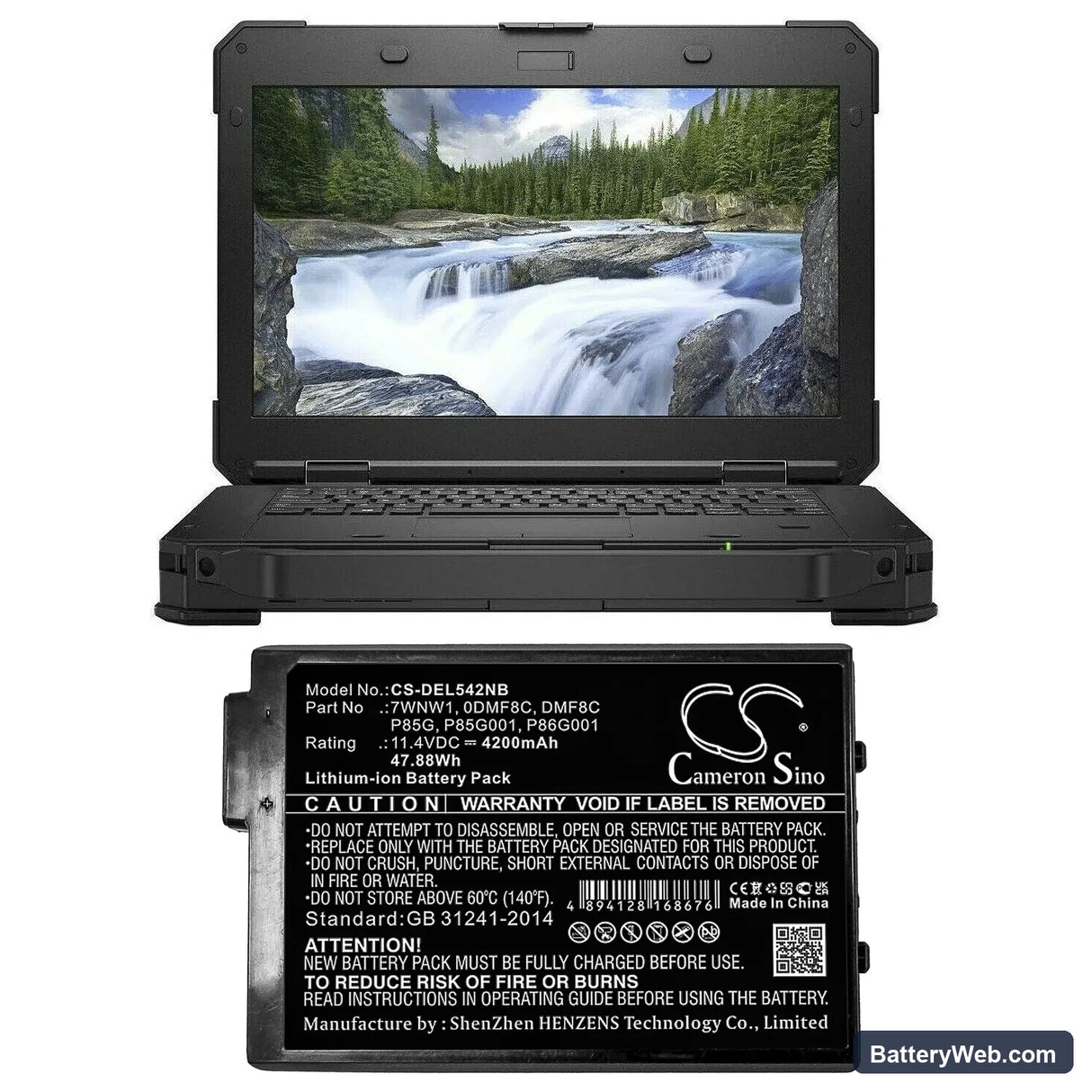 Dell Latitude 7424 Replacement Battery, 11.4V, 4200mAh, Li-ion 6