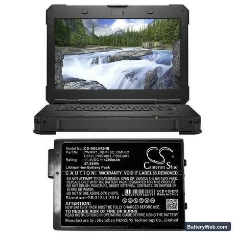 Dell Latitude 7424 Replacement Battery, 11.4V, 4200mAh, Li-ion 6