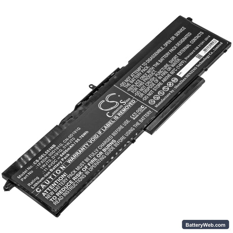 Dell Latitude 15 5501 Replacement Battery, 11.4V, 8400mAh, Li-ion 1