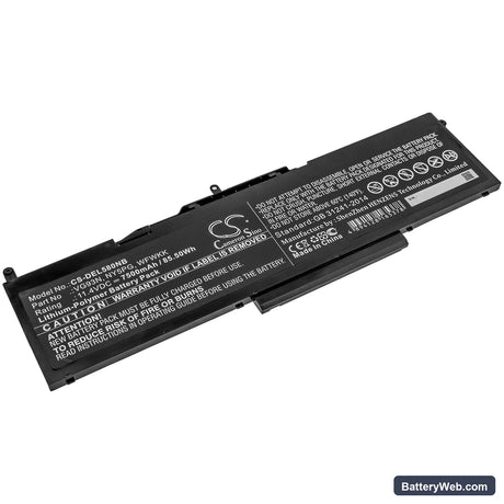 Dell Latitude 5580 Replacement Battery, 11.4V, 7500mAh, Li-Polymer 1