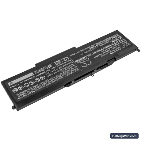 Dell Latitude 5580 Replacement Battery, 11.4V, 7500mAh, Li-Polymer 2