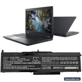 Dell Latitude 5580 Replacement Battery, 11.4V, 7500mAh, Li-Polymer 4