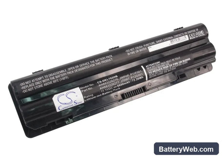 Dell XPS 14 Replacement Battery, 11.1V, 6600mAh, Li-ion 1