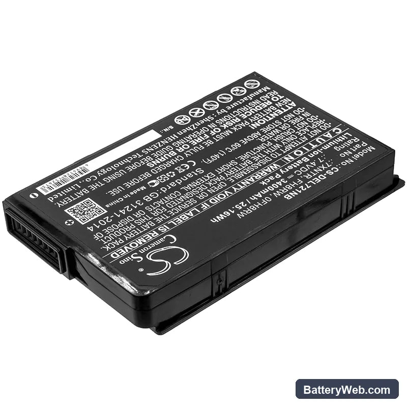 Dell Latitude 7202 Rugged Tablet Replacement Battery, 7.4V, 3400mAh, Li-ion 2