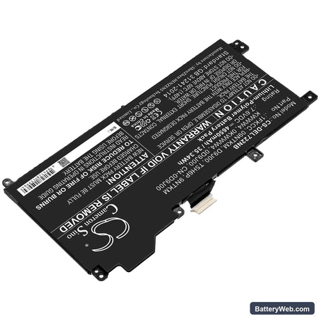 Dell Latitude 7200 2-in-1 Replacement Battery, 7.6V, 4650mAh, Li-Polymer 2
