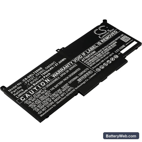 Dell CTOL7480-D1506CN Replacement Battery, 7.6V, 7500mAh, Li-ion 1