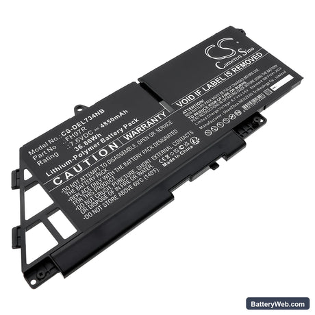 Dell Latitude 7340 Replacement Battery, 7.6V, 4850mAh, Li-Polymer 1