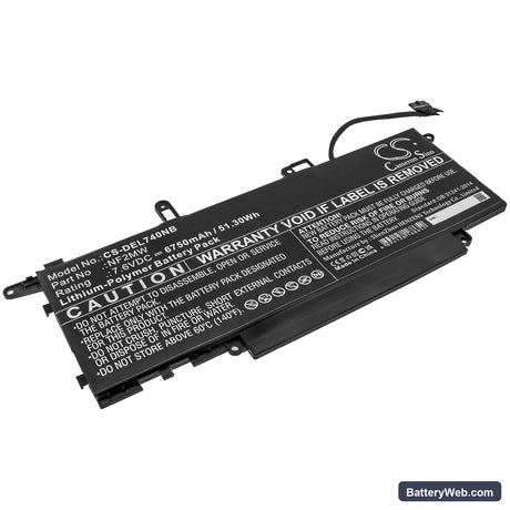 Dell Latitude 7310 2-in-1 Replacement Battery, 7.6V, 6750mAh, Li-Polymer 1