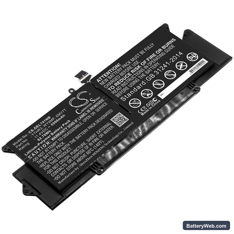 Dell Latitude 7410 Replacement Battery, 11.4V, 5500mAh, Li-Polymer 1