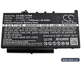 Dell Latitude E7470 Replacement Battery, 11.1V, 3300mAh, Li-Polymer 3