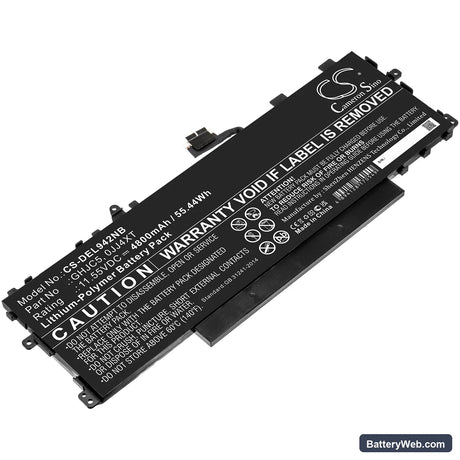 Dell Latitude 9420 2-in-1 Replacement Battery, 11.55V, 4800mAh, Li-Polymer 1