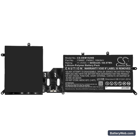 Dell Alienware M15 R2 Replacement Battery, 11.4V, 6050mAh, Li-Polymer 3
