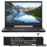Dell G5 5590-D2785W Replacement Battery, 11.4V, 7800mAh, Li-Polymer 6