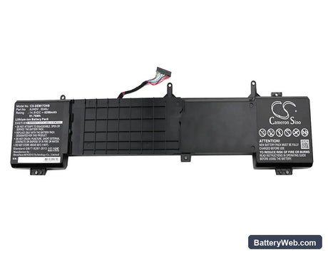Dell Alienware 17 R2 Replacement Battery, 14.8V, 6200mAh, Li-ion 5