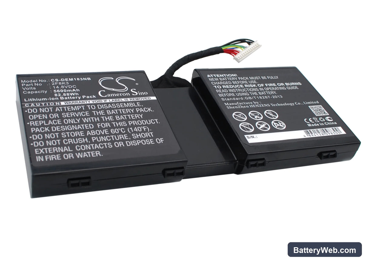 Dell Alienware 17 Replacement Battery, 14.8V, 5600mAh, Li-ion 2