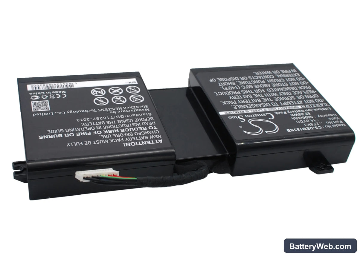 Dell Alienware 17 Replacement Battery, 14.8V, 5600mAh, Li-ion 3