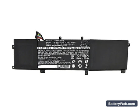 Dell Precision M2800 Replacement Battery, 11.1V, 8100mAh, Li-Polymer 3